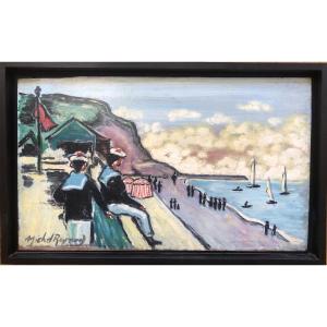  Sailors By The Sea In Normandy, Michel Raymond, Art Deco