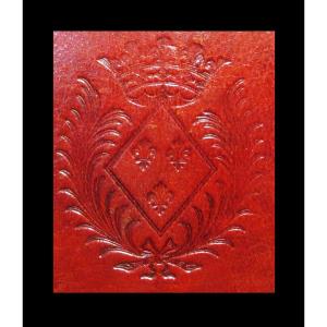 Full Morocco Binding With The Coat Of Arms Of Marie-adélaïde, Daughter Of Louis XV. 1716.