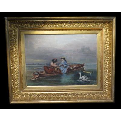 [hst Signed Impressionism] Rouquette (p.) ??? - [oil On Canvas]. 1864.