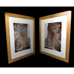 [marne Reims Cathedral Photography] Trumpet (joseph) - [2 Late 19th Century Photos]