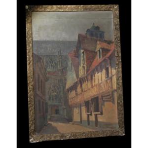 [normandy Calvados Hst Signed] Champeaux (bernard Edouard De) - Lisieux.