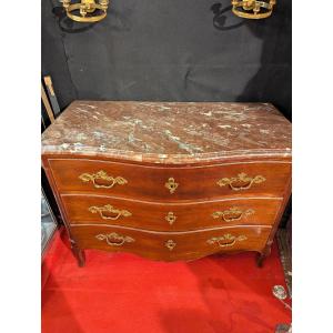Louis XV Period Nantaise Mahogany Chest Of Drawers