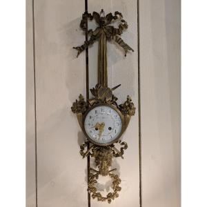 Louis XVI Style Gilt Bronze Wall Clock