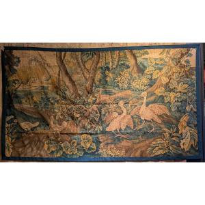Flanders Tapestry – Greenery With Wading Birds – 18th Century