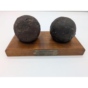 Pair Of Naval Cannonballs – 18th Century 