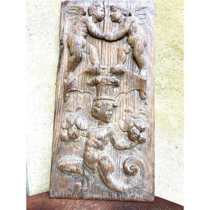 Allegorical Panel  Decorated With Loves Period 16th Century