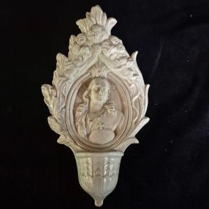 Fine Earthenware Stoup From The 19th Century