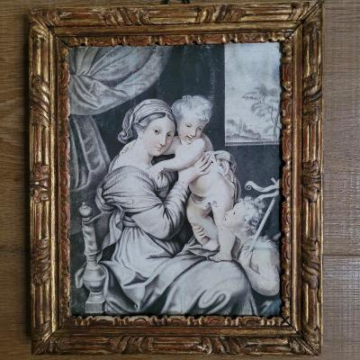 Gouache Sur Parchemin Du Début 18ème