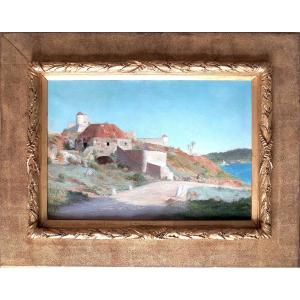 Pierre Gabriel De Truchis De Varennes (1858–1925) - Villefranche-sur-mer, The Citadel - Oil