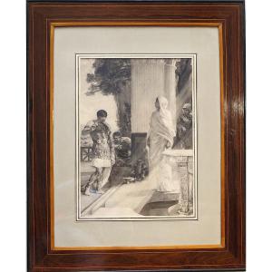 Albert Maignan (1845-1908) - Pauline And Sévère (act Ii, Scene II Of Polyeucte) - Ink