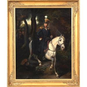 Louis Marin-lavigne (1797–1860), Follower Of - Portrait Of Charles-louis De Chérisey - Oil