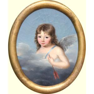 Attributed To Jeanne élisabeth Chaudet (1761–1832) - Cupid Holding His Arrow - Oil