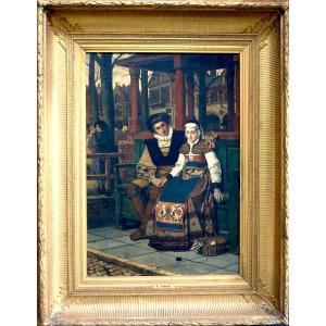 Franz Vinck (1827–1903) - The Two Lovers - Oil