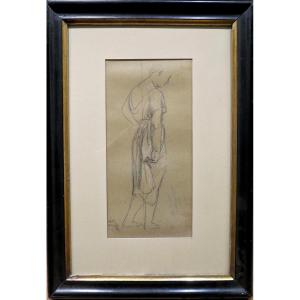 Pierre Puvis De Chavannes (lyon, 1824 - Paris, 1898) - Woman's Study - Drawing