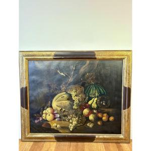 Spanish School, Oil On Canvas Still Life, 20th Century
