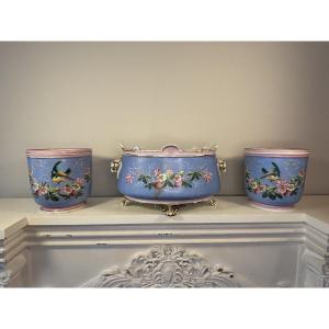 Important Paris Porcelain Mantelpiece, 19th Century