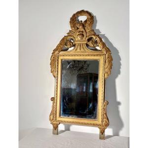 Louis XVI Style Giltwood Pediment Mirror, Late 18th Century