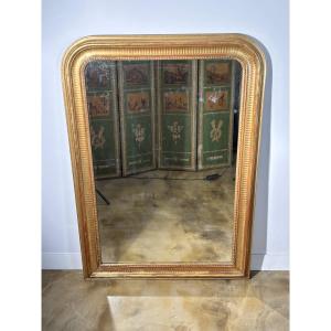 Large Louis-philippe Mirror In Gilded Wood - France, Circa 1850–1870