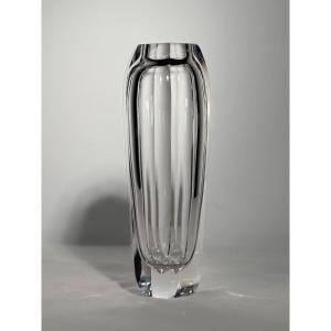 Monumental Vase In Cut Blown Crystal - Kosta Boda - Sweden, 1947