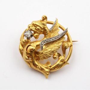 19th Century Dragon Brooch
