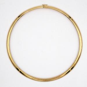 14k Yellow Gold Flexible Ribbon Necklace