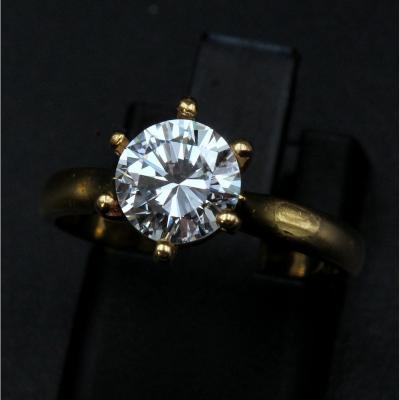 Ring Solitaire Brilliant 1.02ct D 10x