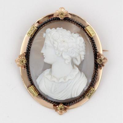 Corneille Van Someren - Cameo Brooch On Agate