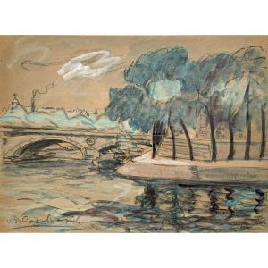 The Seine In Paris, Victor Roux-champion