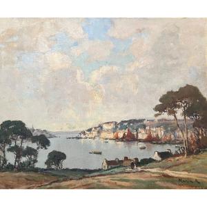 The Port Of Audierne Seen From The Heights, Alfred Marzin, 1935
