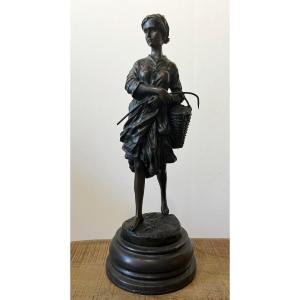 Jean-baptiste Carpeaux, "the Fisherwoman Of Vignots", Bronze
