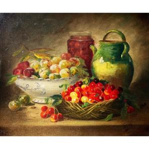 Still Life With Fruit, By Girot