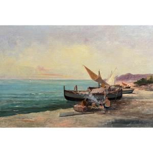 Beautiful 19th-century Seascape, Mediterranean