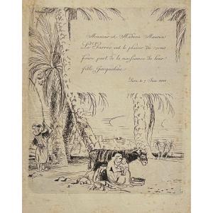 Adolphe-marie Beaufrère, Birth Announcement For Jacqueline Le Garrec, 1922