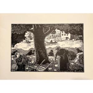 Washerwomen, Brittany, 1926, By Honoré Broutelle