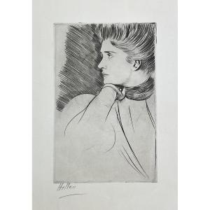Paul César Helleu, Woman In Profile