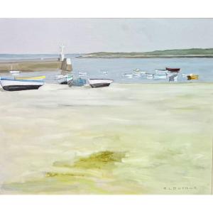Roger Lucien Dufour, Boats In Port, Brittany