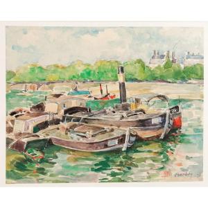 Jeanne-marie Barbey, The Seine In Paris, 1930