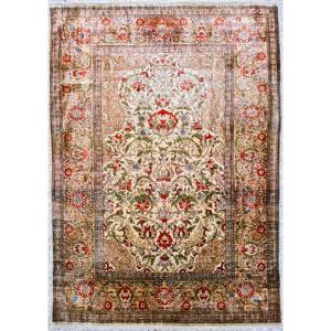 Hereke Carpet Made In Silk, Turkey, Year 1950.