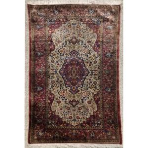 Large Kirman Carpet Made In Silk, Iran, 19th Century.