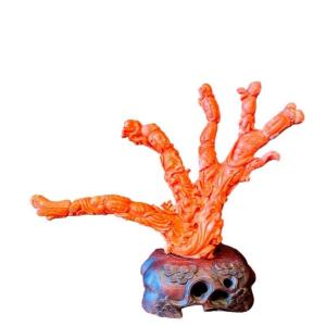 Group Made In Red Coral, China, Year 1940.