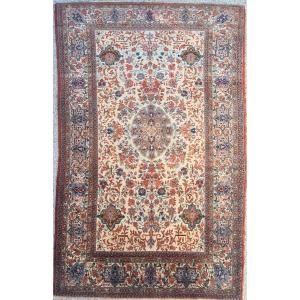 Exceptional, Fine And Original Ghoum Kork Iran In Wool And Silk Shah Period Circa 1960