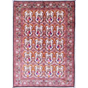 Ghoum Palhavi Carpet In Wool, Iran, Year 1950.
