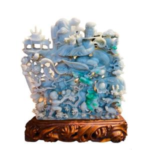 Imperial Jade Group, Asian Art, Circa 1930.