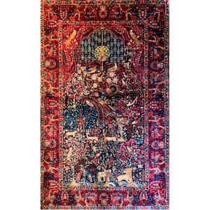 Kirman Wool Rug, Iran, 1930s/1940s