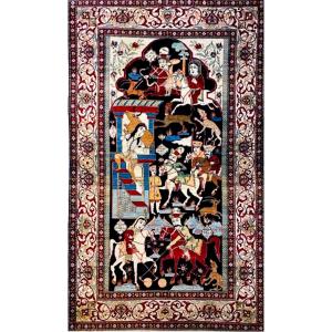 Extremely Rare Isfahan Rug, Persia, 19th Century
