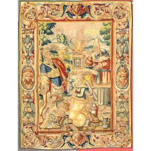 Wool And Silk Tapestry, "the Sacrifice Of David"