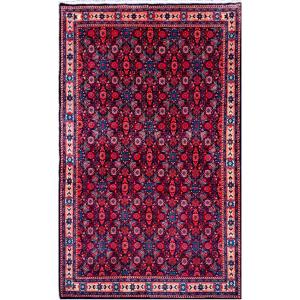 Persian Senneh Rug In Kurk Wool, Hand-knotted, Circa 1950