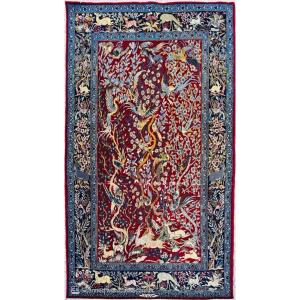Isfahan Rug “esfahan Akbar” In Kork Wool & Silk 