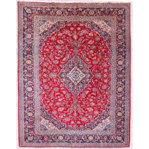 Large Antique Persian Carpet From Kashan In Fine Wool