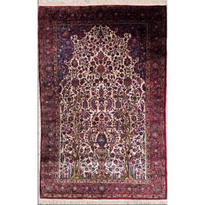 Natural Silk Kashan Rug - Dabir Workshop, Circa 1930